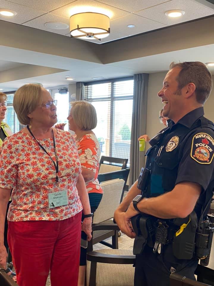 The Maple Grove PD joined residents at Applewood Pointe Maple Grove for coffee and a conversation